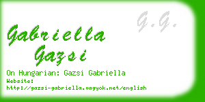 gabriella gazsi business card